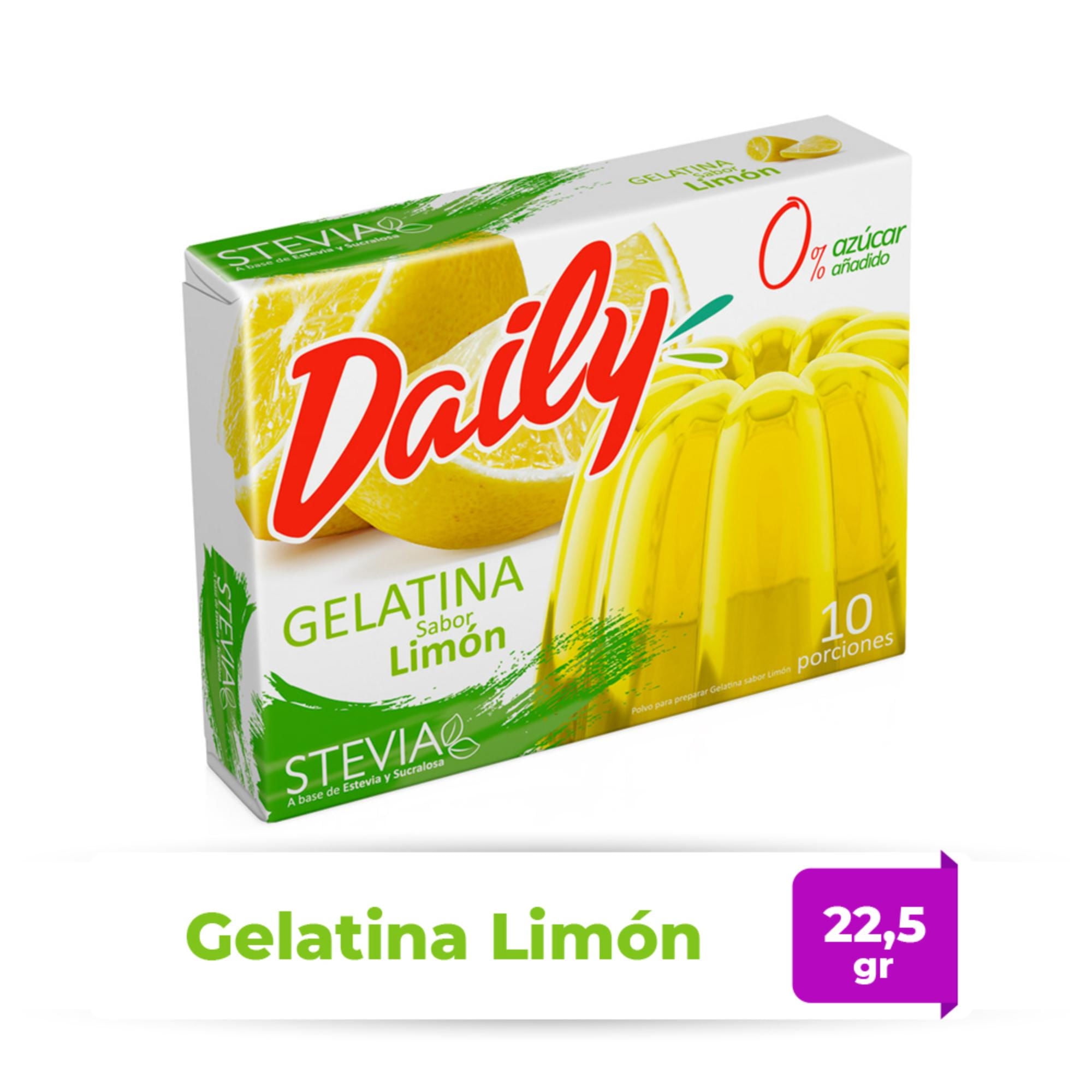 Gelatina Diet Sabor Limón Caja 22 g Daily