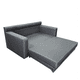 thumbnail image 2 of Sofa cama Milano lino Gris Oscuro con 4 cojines y cojines confortables, 2 of 3