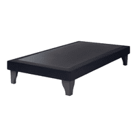 Kerabaalshop - Base De Cama De 1 Plaza Felpa Negro 90X190Cm