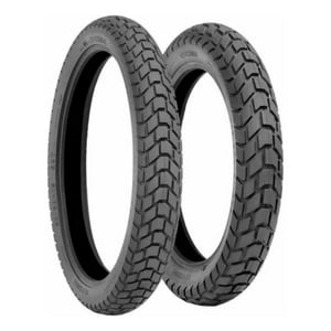 Genérico - Pack De 2 Neumáticos Moto 90/90/21 + 120/80/18 Dual-Mixto Negro