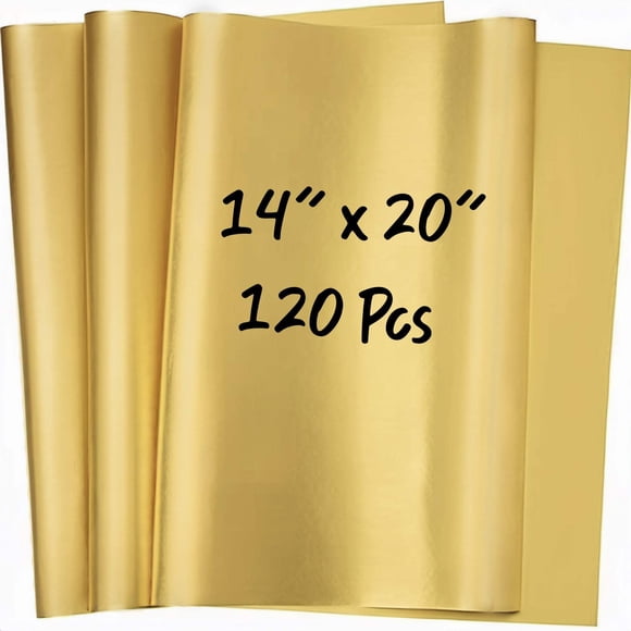 Papel de seda Sanzix 120 hojas 35x50 cm dorado metálico
