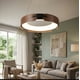 thumbnail image 2 of Lampara Colgante Led Tres Tonos de Luz Modelo NONZA Café Caoba, 2 of 3
