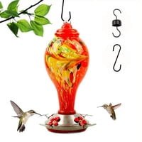 D&M - Comedero Y Bebedero Para Colibríes Vidrio Soplado 1065 Ml