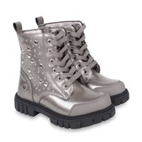 Pillin - Bototo Niña Cierre Y Tachas Plateado