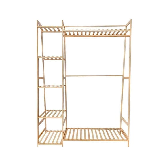 Perchero organizador de madera 5 niveles 110x40x140 cm