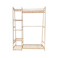 Sohogar - Perchero Organizador De Madera 5 Niveles 110X40X140 Cm