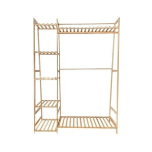 Sohogar - Perchero Organizador De Madera 5 Niveles 110X40X140 Cm