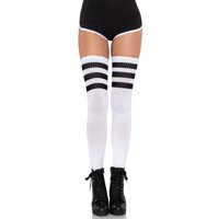 Calcetines Hasta La Rodilla Leg Avenue Athletic De Tres Rayas