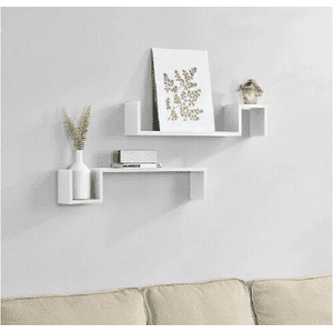 Genérico - Repisas Flotantes Modernas Modelo 5 Set De 2 Repisas Blanco