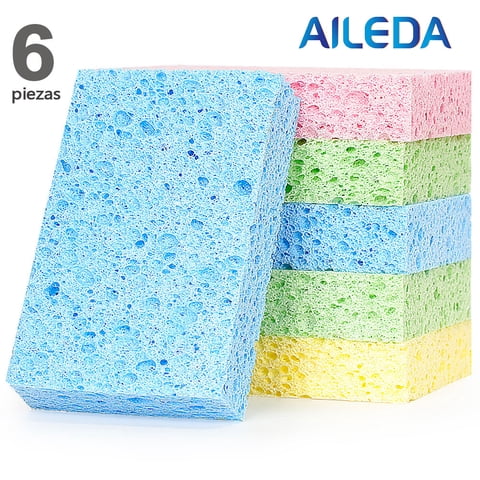 Aileda Esponja Para Cocina 6 Pzas/Pqt Esponja Multicolor