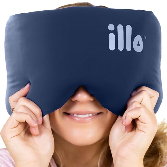 Máscara para dormir con forma de almohada portátil Illo Blackout, máscara de ojos pesada