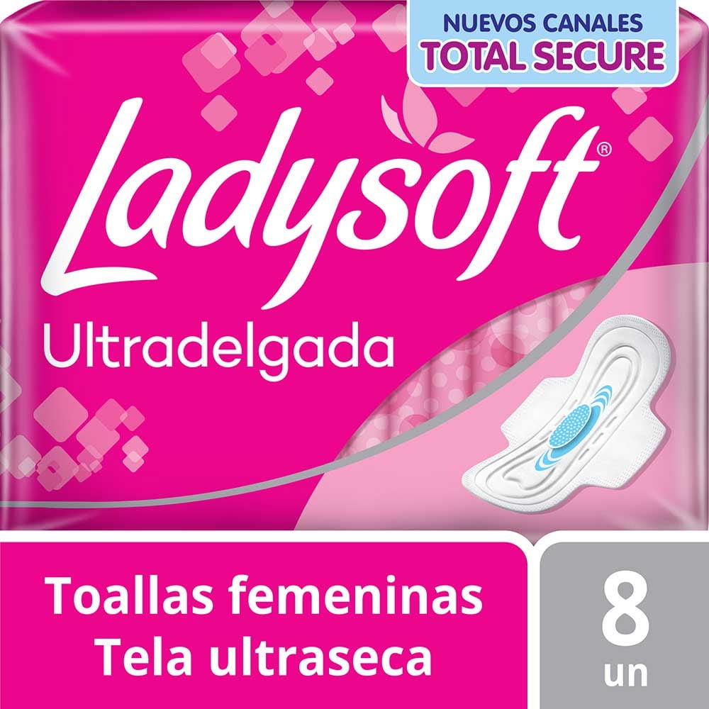 Toalla Ultraf Malla C/Ala 8Un Ladysoft