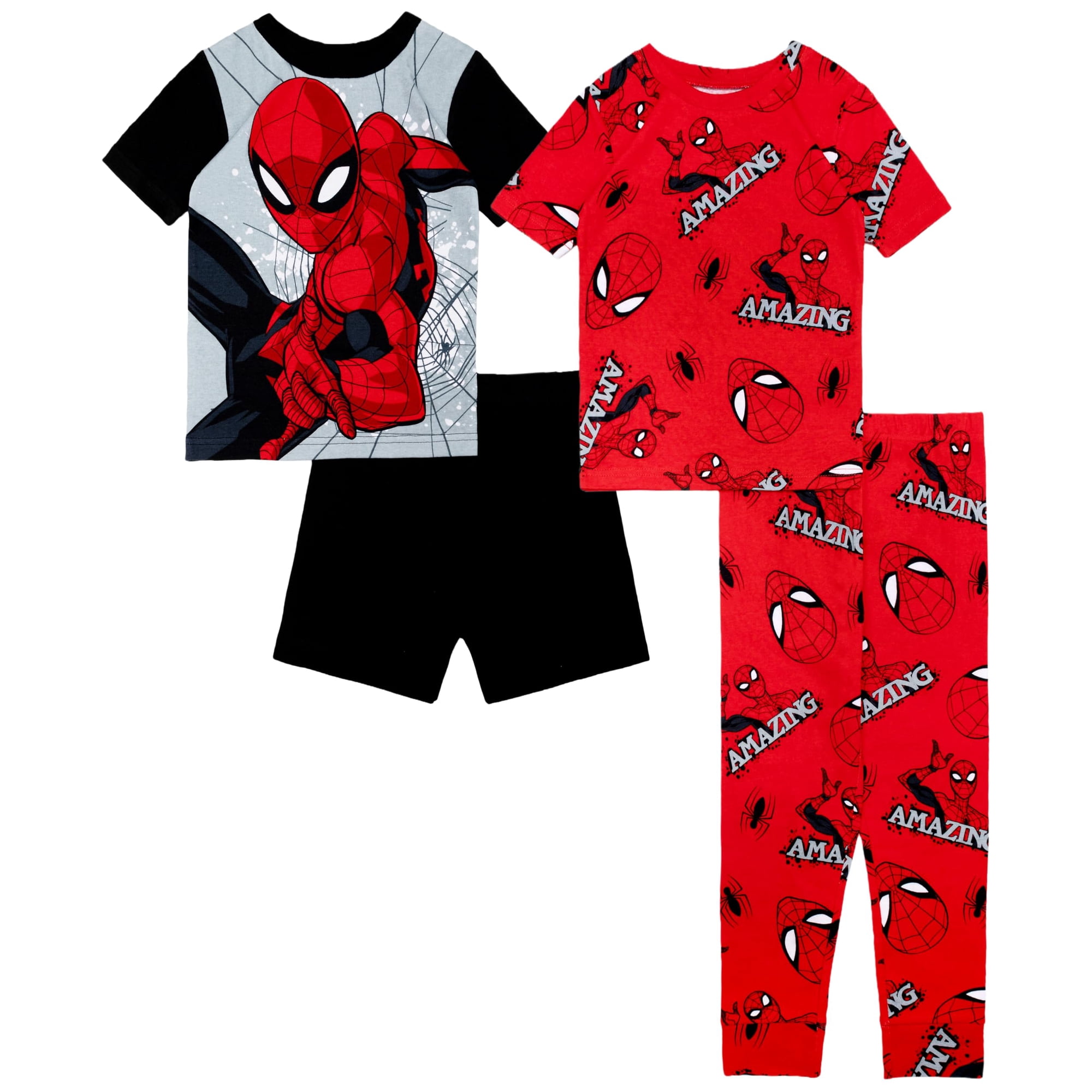 Conjunto De Pijama Marvel Boys Amazing 4, Manga Corta, 4 Piezas, Algodón