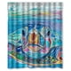 thumbnail image 1 of Cortina de ducha de tortuga de acuarela, juego de cortina de baño con ganchos, tamaño 60 x 72 pulgadas, 1 of 3