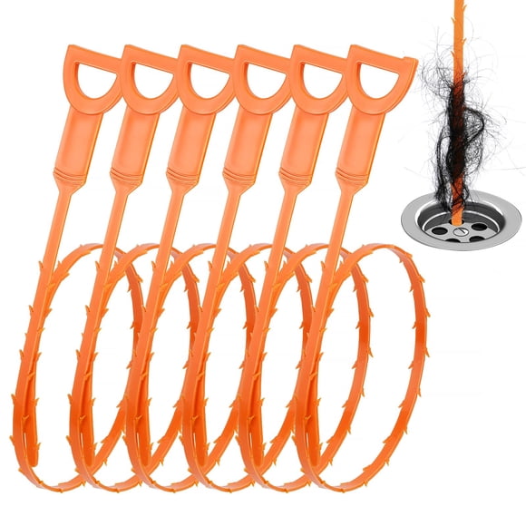 Destapador de desagües DrSnake de 25" flexible, paquete de 6