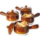 thumbnail image 1 of Juego de 4 tazones para sopa LE TAUCI, cebolla francesa, 470 ml, cerámica con tapa, 1 of 3