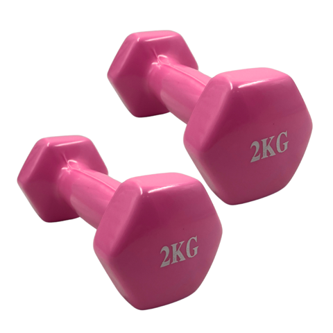 Linea Sport - Par De Mancuernas De Vinilo 2 Kg (Total 4 Kg)