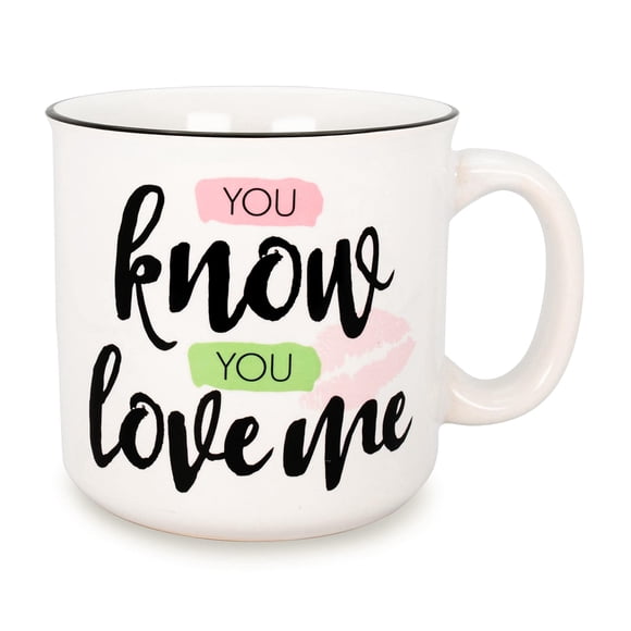 Taza Camper Silver Buffalo Gossip Girl You Know You Love Me