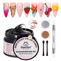 Beetles Gel Polish - Gel Para Uñas Solid Builder Con Forma De Escarabajos, 30 Ml, Transparente Y Duro, Con Escultura