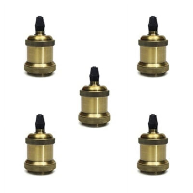 Hb Led - Pack 5 Soquetes E-27 Retro Dorado Vintage