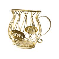Bothyi - Soporte Para Cápsulas De Café, Contenedor Universal De Hierro Para Cápsulas De Café, Para Hotel, Cafetería, Cocina, Dorado