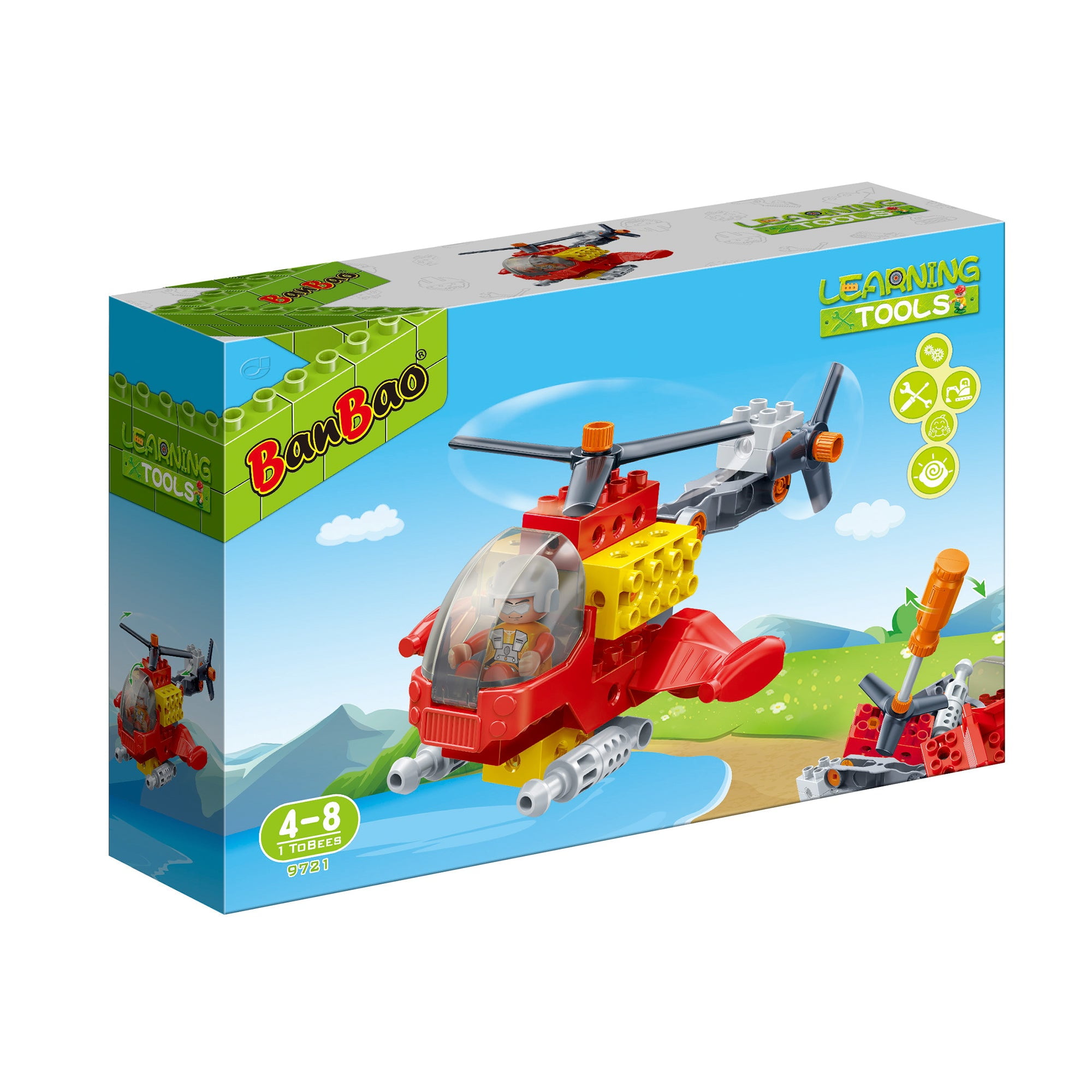 Set De Bloques Armables Learning Tools Helicoptero Banbao