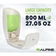 thumbnail image 2 of Dispensador de jabón Alpine, manual, montaje en pared, 800 ml, capacidad, color blanco, 2 of 9