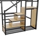thumbnail image 2 of Queen Size Loft Bed with Stairs, Metal Queen Loft Bed with Storage Shelves, High Loft Bed with Wardrobe for Kids Teens Adults, Black(Old SKU W2580S00026 ) Patent Products, 2 of 3