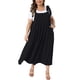 thumbnail image 2 of Agnes Orinda Vestido Pinafore de Talla Grande para Mujer para el Día de San Patricio, Vestido Jumper Plisado con Tirantes, Vestido Casual con Bolsillos 2X Negro, 2 of 6