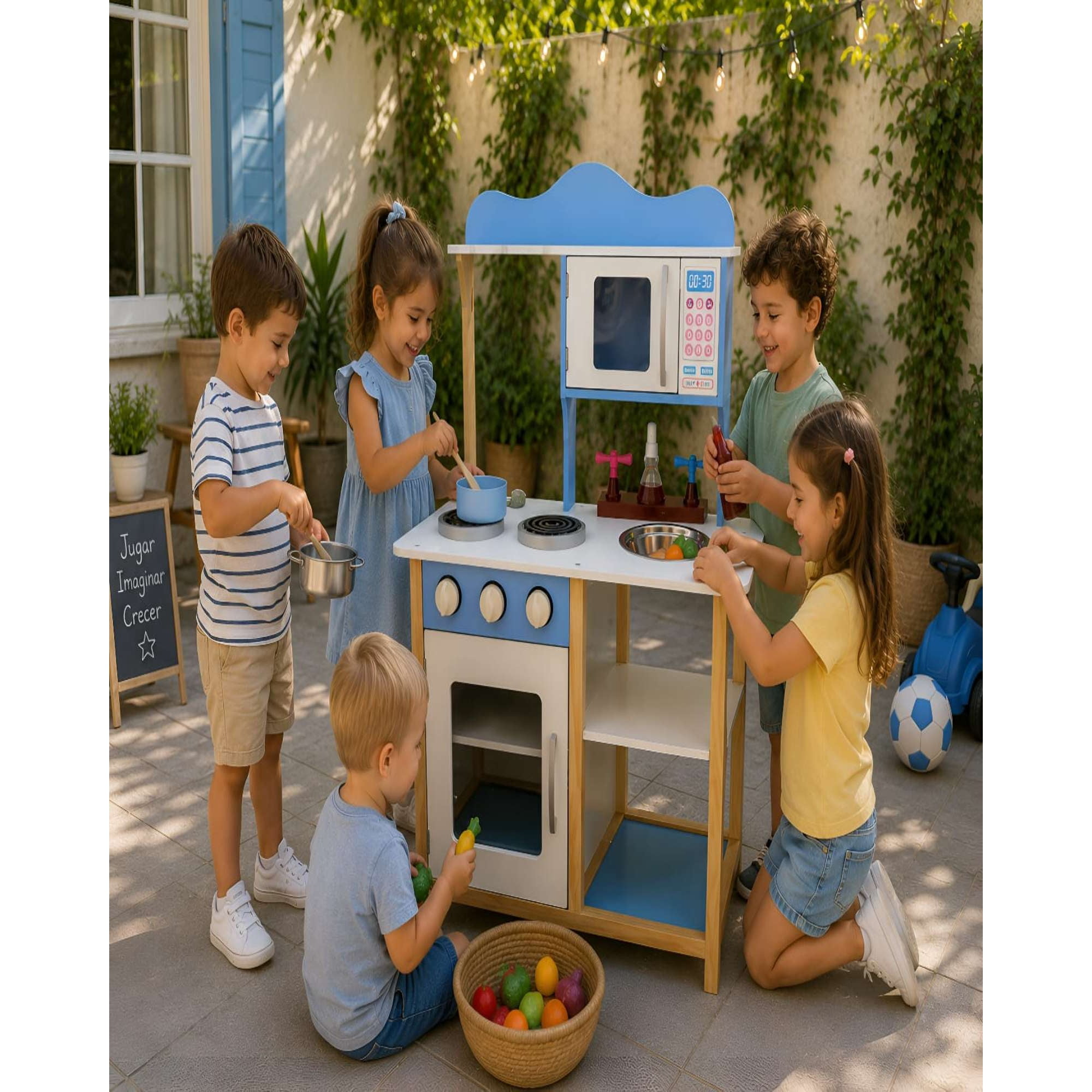 Myl Todo Hogar - Cocina Infantil De Madera Estilo Moderno
