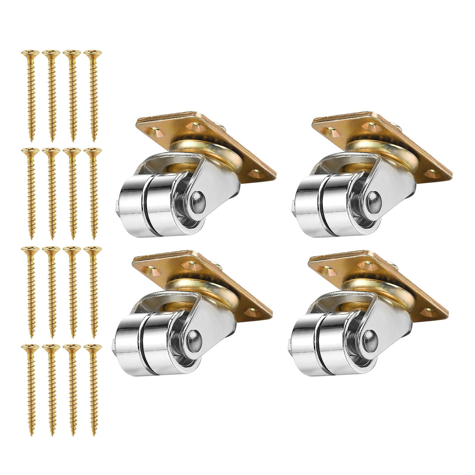 Magideal - 4 Uds. Ruedas Verticales De Metal Para Piano, Silla Giratoria Universal Con Ruedas, Reemplazo De Sofá Para Estanterías, Sofás, Piezas De Bricolaje Plata