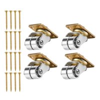 Magideal - 4 Uds. Ruedas Verticales De Metal Para Piano, Silla Giratoria Universal Con Ruedas, Reemplazo De Sofá Para Estanterías, Sofás, Piezas De Bricolaje Plata