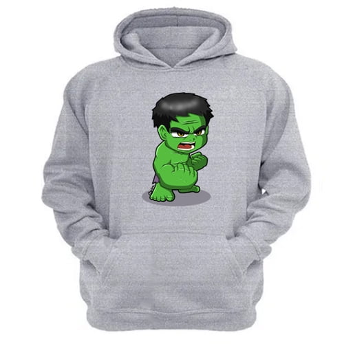 Genérico - Polerón Canguro Hombre Increíble Gris Claro Talla Xs Unisex