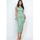 thumbnail image 1 of Vestido Largo Con Diseño Sin Mangas Y Abertura Lateral Fruncida, 1 of 9