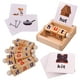 thumbnail image 2 of Bloques De Lectura De Madera Tarjetas Flash Montessori Juguetes Para Niños Pequeños 2 3 4 Años, 2 of 4
