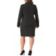 thumbnail image 4 of Agnes Orinda Traje de Negocios para Mujer de Talla Grande de 2 Piezas con Solapa Dentada, Botones y Bolsillos, Falda Lápiz Midi 1X Negro, 4 of 8