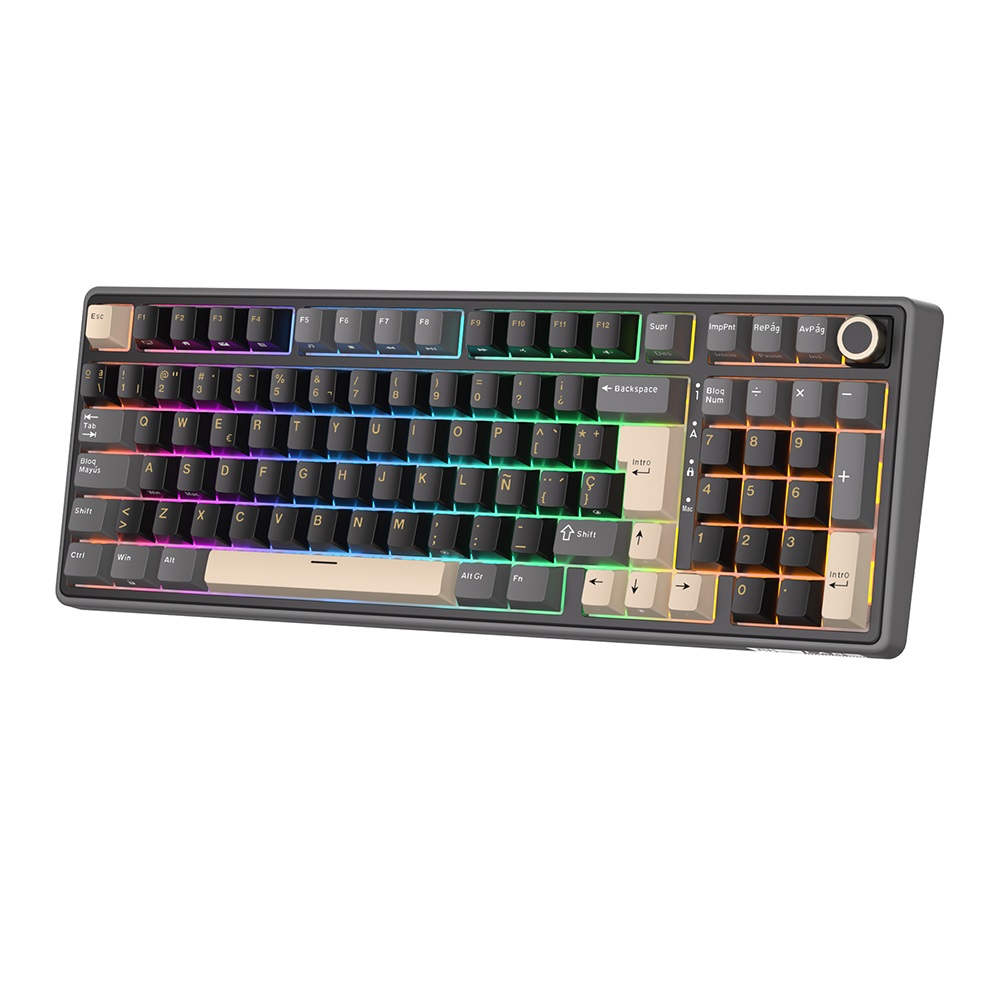 Rk Royal Kludge - Teclado Mecánico Rk R98Pro Phantom 98% Español Royal Kludge