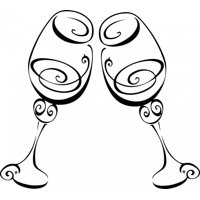 Rienda Libre Graphics - Decomural Wine Glasses Kitchen Ws-51211