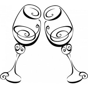 Rienda Libre Graphics - Decomural Wine Glasses Kitchen Ws-51211