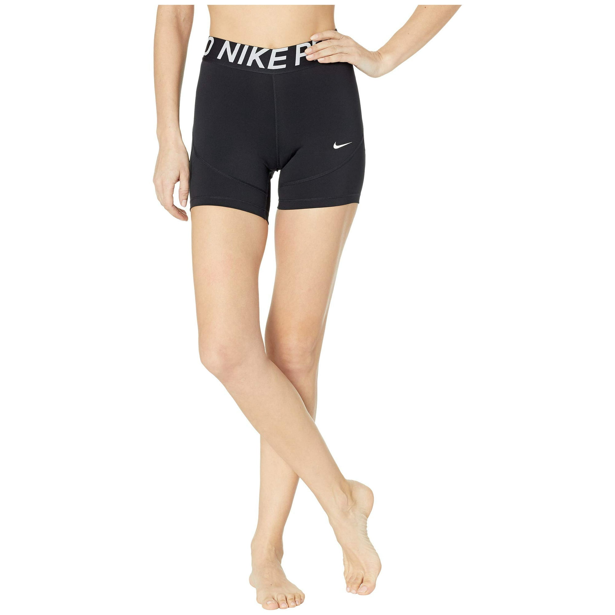 Pantalones Cortos Nike Pro 5 Training Para Mujer, Color Negro/blanco, Talla L