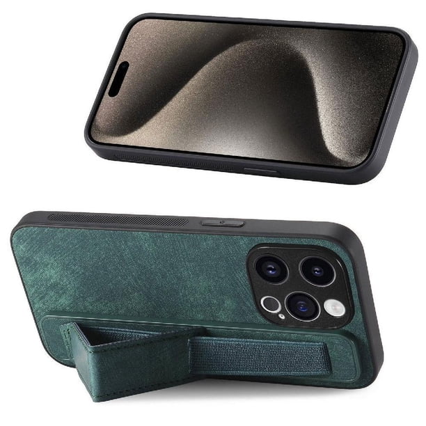 Funda Protectora con Correa para iPhone 15 Pro Max Resistente a Golpes Verde