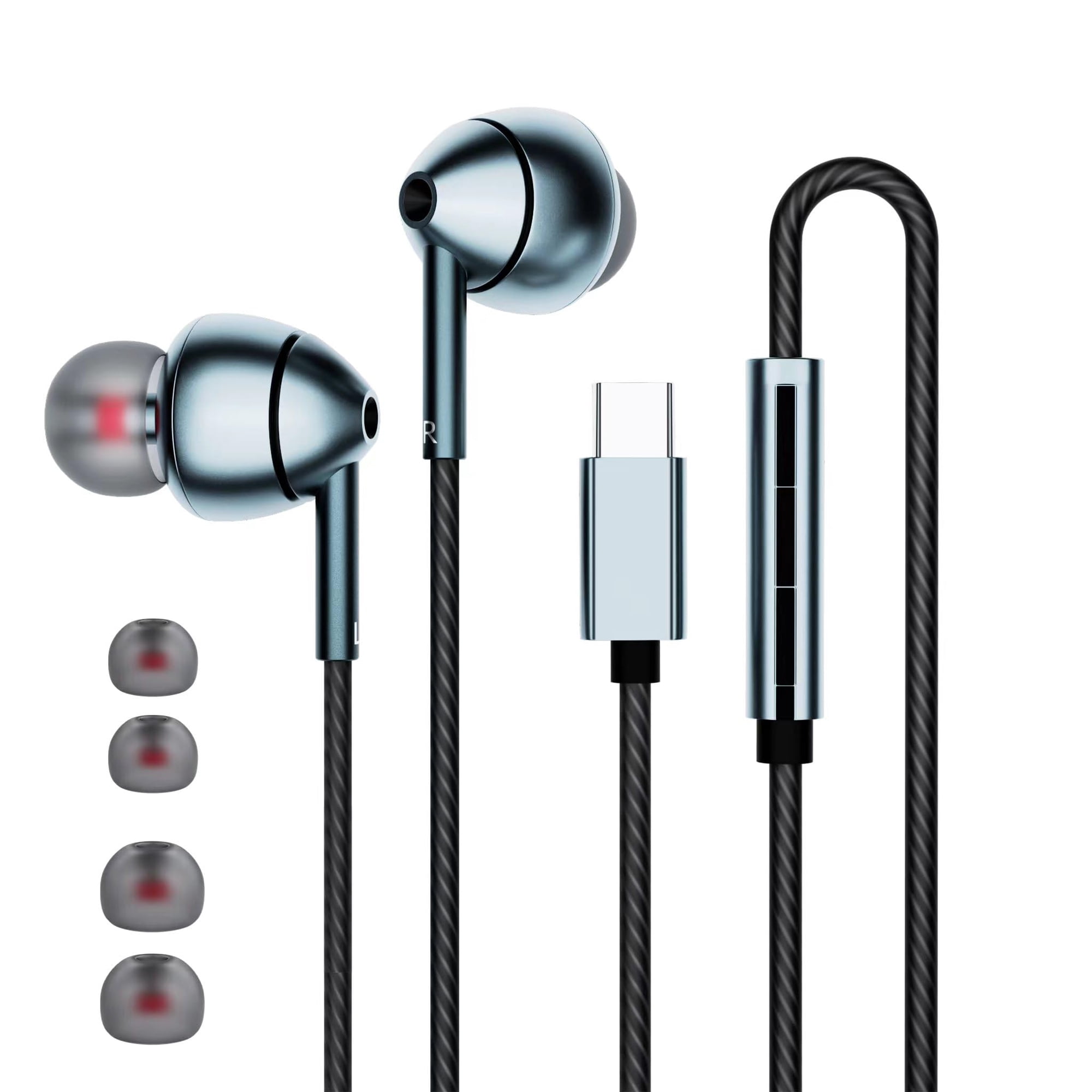 Auriculares Con Cable Maxaux Usb-c Con Micrófono Para Samsung Iphone