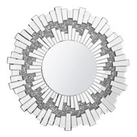 Genérico - Espejo Redondo Decoración Pared Plateado Moderno Grande Jhn