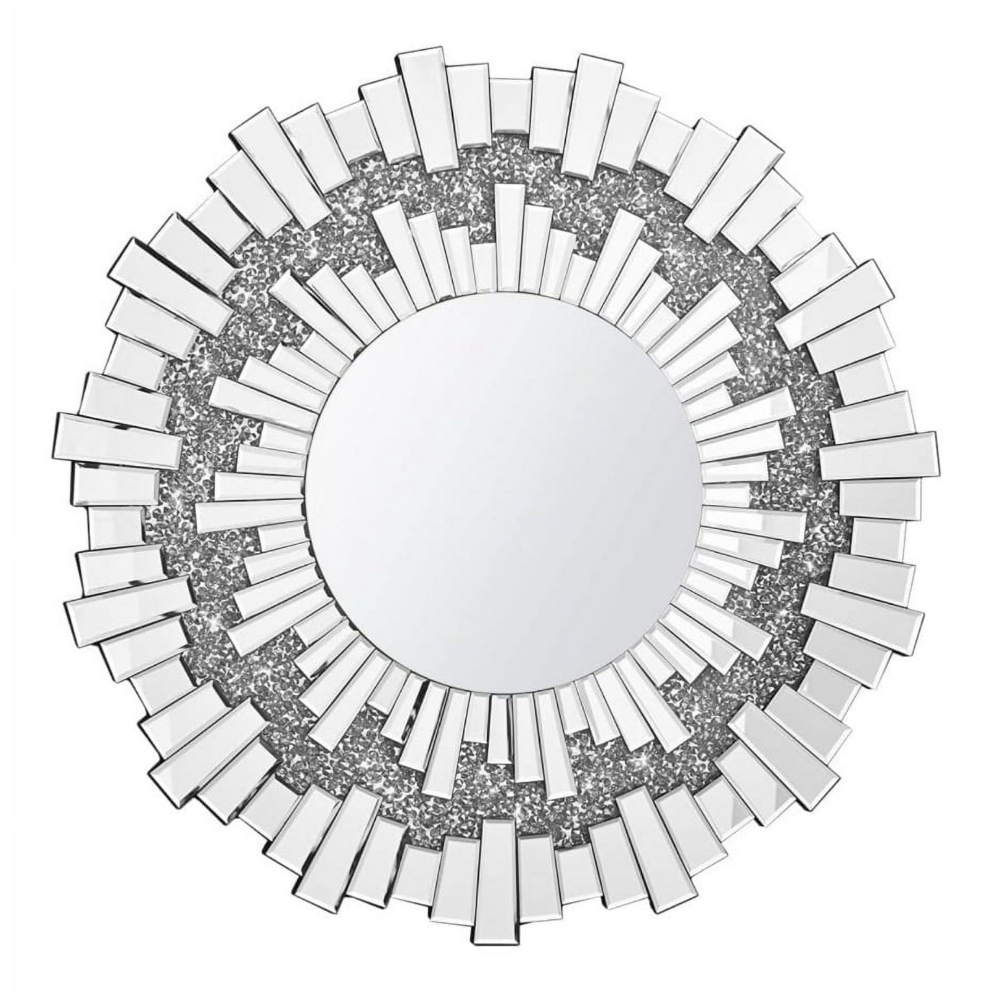 Genérico - Espejo Redondo Decoración Pared Plateado Moderno Grande Jhn