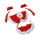 thumbnail image 1 of Ropa Para Muñecas De 17cm, Regalo Para Niños, Accesorios De Fotografía Suaves, Atuendo Para Muñecas De 17cm, Rojo Y Blanco, 1 of 3