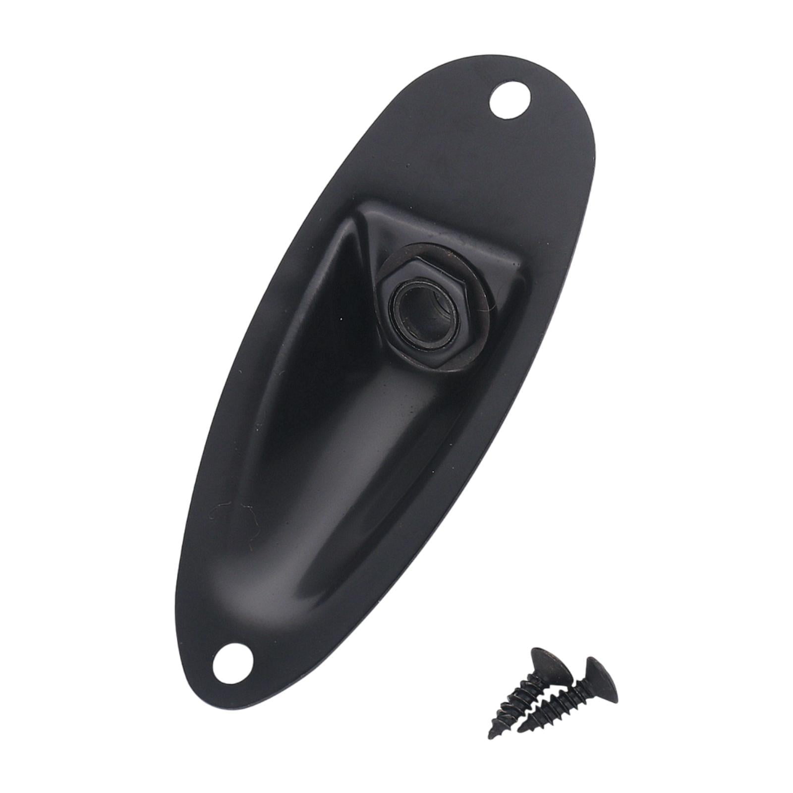 Bothyi - Placa De Conector Para Guitarra Eléctrica, Placa De Salida Para Guitarra Diy, Conector De Salida Para Guitarra Cargado, Color Negro