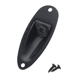 Bothyi - Placa De Conector Para Guitarra Eléctrica, Placa De Salida Para Guitarra Diy, Conector De Salida Para Guitarra Cargado, Color Negro