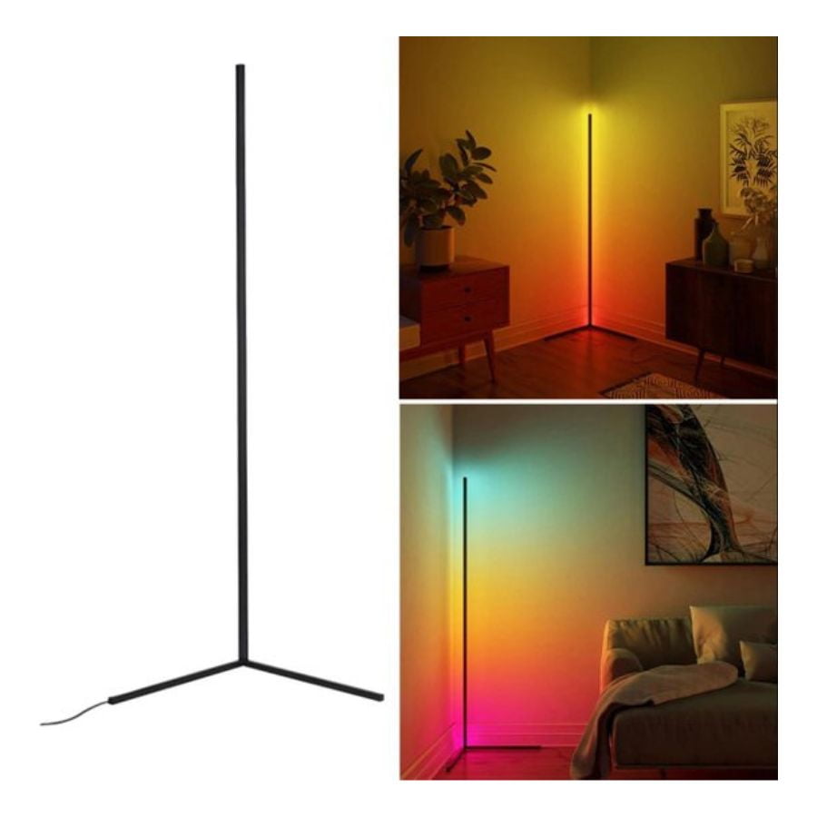 Click Ventas - Lampara De Pie Esquina Led Dormitorio Rgb Decoracion Hogar