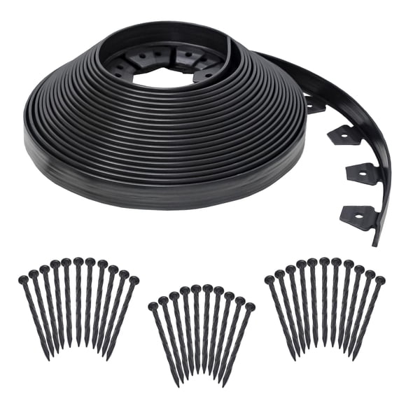 Kit de bordes para jardines EasyFlex No-Dig, 30 m, negro
