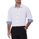 thumbnail image 5 of Camisa de Vestir para Hombre Casual de Negocios de Manga Larga con Botones Abajo L Blanca, 5 of 6